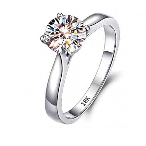 2 Karat Zirkonia Diamant Ehering für Frauen Geschenk von ZHUDJ