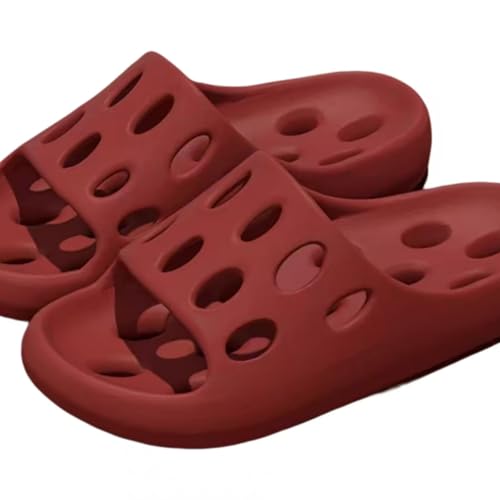 ZHULNJHY Hausschuhe für Damen und Herren: rutschfeste Indoor-Slides mit Fußgewölbeunterstützung, plus einer wolkenähnlichen, weichen, atmungsaktiven Sohle für alle Jahreszeiten, rot, 42 2/3 EU ZHULNJHY Hausschuhe für Damen und Herren: rutschfeste Indoor-Slides mit Fußgewölbeunterstützung, plus einer wolkenähnlichen, weichen, atmungsaktiven Sohle für alle Jahreszeiten, rot, 42 2/3 EU von ZHULNJHY