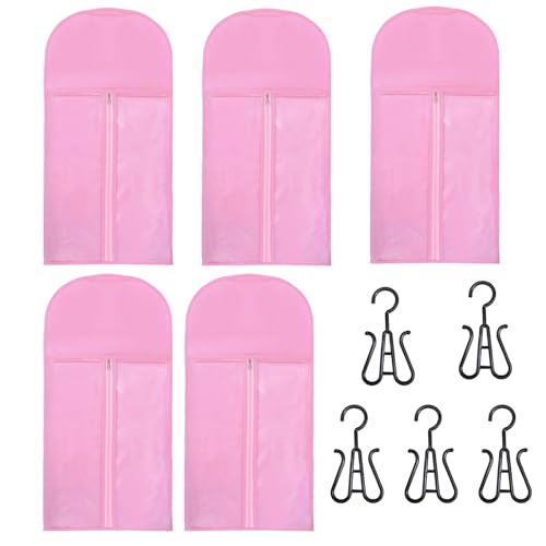 Perücken Aufbewahrungstaschen, 5-teilige Staubdichte Perückentasche Mit Aufhänger Tragbare Haarverlängerung Aufbewahrungstaschen Perücken Organizer Für Viele Perücken von ZHUMCCY