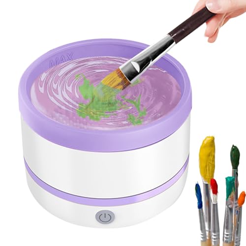 ZHUMCCY Automatischer Make-up-Pinsel-Reiniger, elektrischer Concealer, Rouge, Lidschatten-Pinsel-Reiniger, tragbares Beauty-Kosmetik-Werkzeug, Reinigungsscheibe für Hautpflege-Enthusiasten von ZHUMCCY