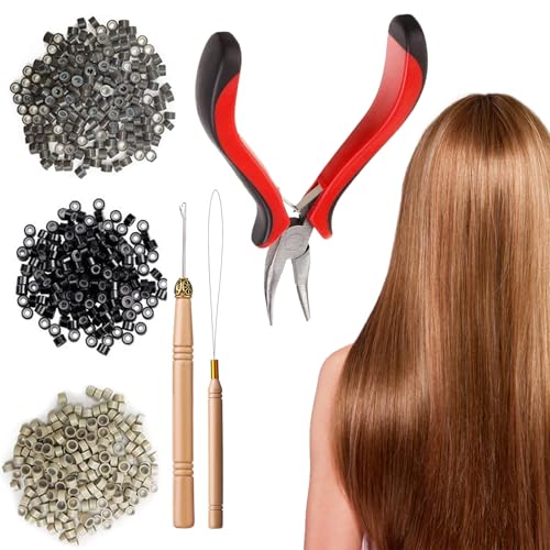 ZHUMCCY Haarverlängerung Set - Nano Ring Haarverlängerungszange - Frisierzubehör Für Frauen Damen Tanz Party von ZHUMCCY