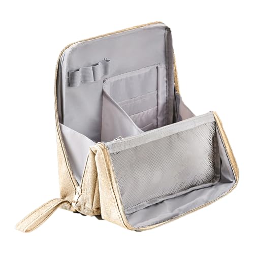 ZHUMCCY Steh-Make-Up-Tasche | Palette Etui,Wasserdichter Kosmetik-Organizer Mit Mehreren Fächern & Spiegel Tragbare Aufbewahrungslösung ZHUMCCY Steh-Make-Up-Tasche | Palette Etui,Wasserdichter Kosmetik-Organizer Mit Mehreren Fächern & Spiegel Tragbare Aufbewahrungslösung von ZHUMCCY
