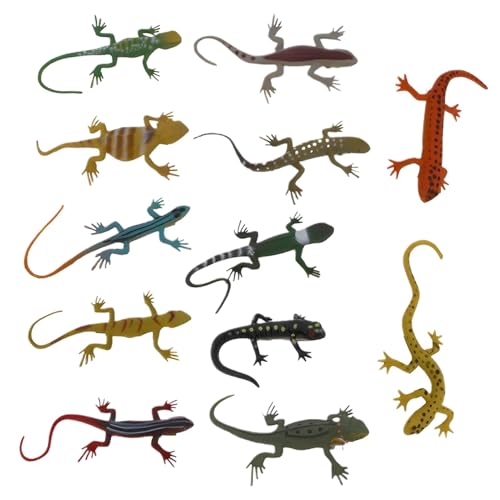 ZHUMCCY Tierhaarspange,Reptilhaarspange | 12X Horror Gecko Haarspange | Rutschfester Halloween-Eidechsen-Kopfschmuck, Streich-Trick-Spielzeug, Kopfschmuck für Mädchen von ZHUMCCY