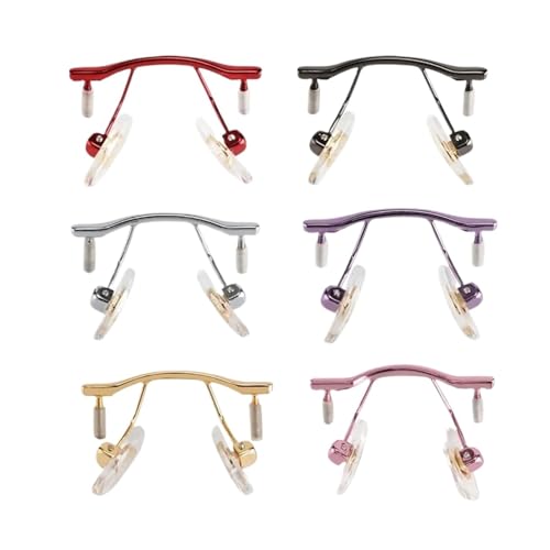 ZHUNTE Brillen-Nasenpads, 1 Stück, randlose optische Brillengestelle aus Metall, Reparaturteile(Silver grey) von ZHUNTE