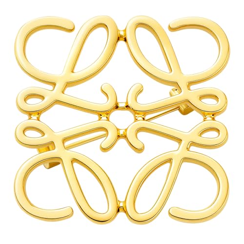 ZHUOMOT Gold Brosche Damen Geometrische Linie Broschen & Anstecknadeln für Damen, Sterling Silber 925 Vergoldete Anstecknadel Vintage Blumenmotiven Mode Broschen,Schmuck Geschenke für Frauen Gold von ZHUOMOT