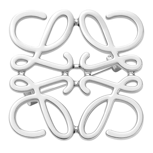 ZHUOMOT Silber Brosche Damen Geometrische Linie Broschen & Anstecknadeln für Damen, Silber Broschen 925 Vintage Blumenmotiven Mode Anstecknadel, Dupes Schmuck Geschenke für Frauen Weißgold von ZHUOMOT