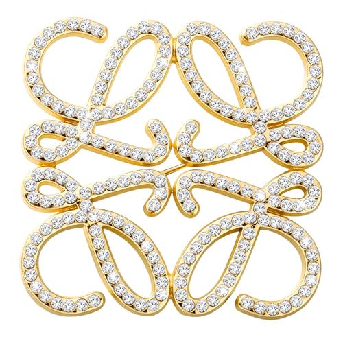 ZHUOMOT Gold Brosche Damen Geometrische Linie Broschen & Anstecknadeln für Damen, Sterling Silber 925 Vergoldete Anstecknadel Mode Broschen mit Funkelnder Zirkonia, Dupes Schmuck Geschenke für Frauen von ZHUOMOT