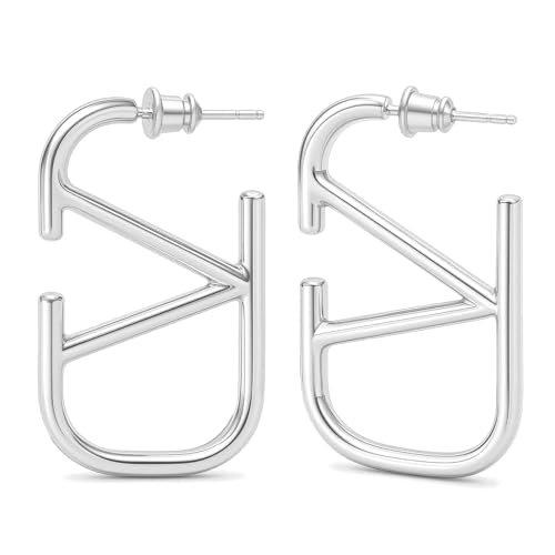 ZHUOMOT V Ohrringe Silber 925 Hypoallergene Silber Ohrringe Damen, Buchstabe V Geometrische Damenohrringe, Schmuck Geschenke für Frauen Geschenke Für Mama von ZHUOMOT
