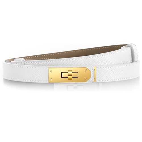 ZHUOMOT Gürtel Damen,Ledergürtel Damen,Dupes Damengürtel,Taillengürtel,Belt Women,Schmaler Gürtel Beige #1 von ZHUOMOT