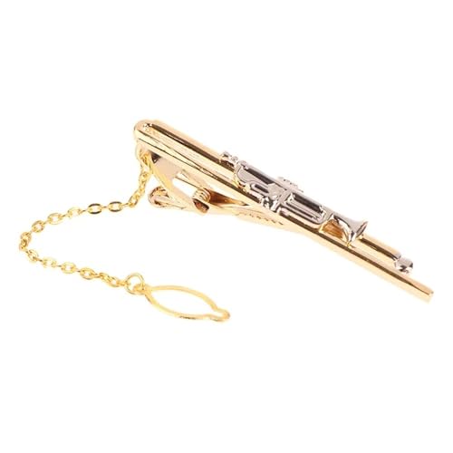 ZHUQINGYE 1PC Gold/Silver Men Metal Copper Simple Necktie Buckle Tie Bar Clasp Clip Clamp Ties Pin Fashion Exquisite Jewelry Wedding Gift(I 5.5cm_4pcs) von ZHUQINGYE