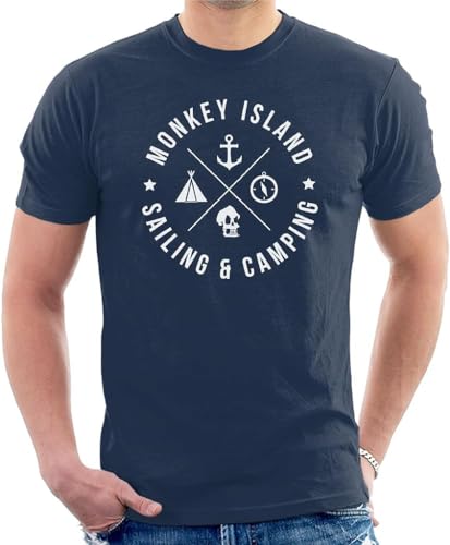 Monkey Island Sailing and Camping Men's T-Shirt T-Shirts & Hemden(XX-Large) von ZHUWWQU