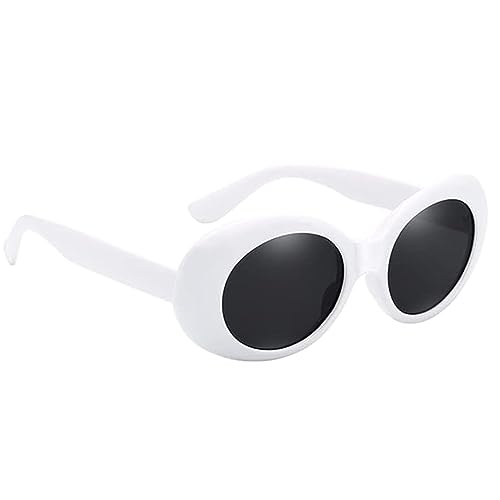 Katzenaugen Vintage Sonnenbrille, Damen Retro Mode Sonnenbrillen Retro Ovale Sonnenbrille 100 % UV-Schutz Trendige Sonnenbrille Stark Und Langlebig Beliebt für Frauen Männer Teenager Mädchen Junge von ZHjuju