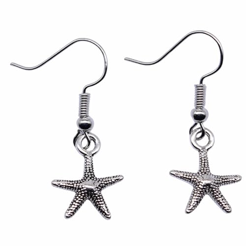 Mode Antik Silber Farbe Seestern Anhänger Ohrringe Vintage Ohrringe von ZIAFRPN