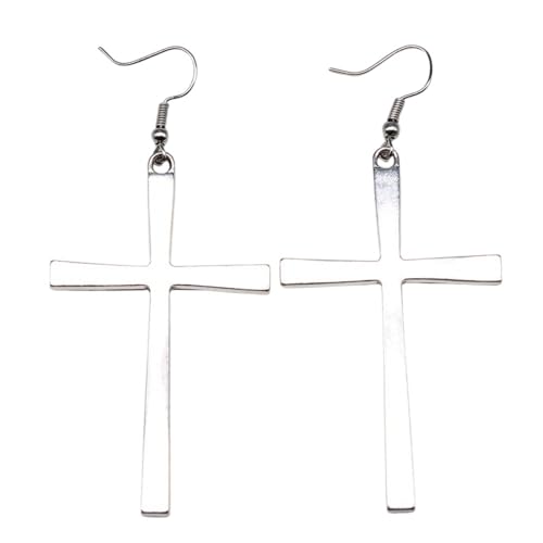 Mode Handgemachte Antik Silber Farbe Kreuz Anhänger Ohrringe Vintage Ohrringe von ZIAFRPN
