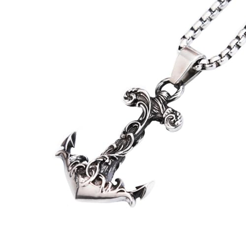 Vintage Nordic Viking Anker Anhänger Punk Hip Hop 316L Amulett Halskette für Männer Frauen Mode Schmuck Glückwunsch Geschenke von ZIAFRPN