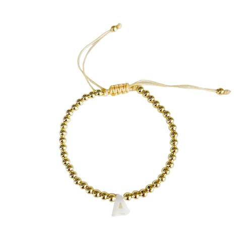 ZIAFRPN 26 Buchstaben Armband Schmuck für Frauen Alphabet Muschel A-Z Initialen Armbänder Geschenk für Paar SchmuckPulseras von ZIAFRPN