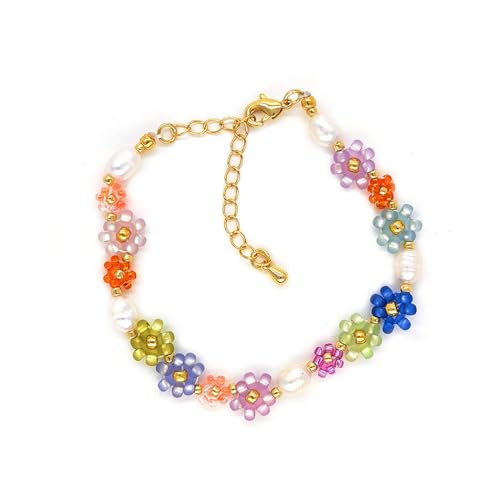 ZIAFRPN Armbänder Schmuck Geschenk für Frauen Mädchen Boho Boho Bunte Blume Armband Pulseras Femme Accessoires von ZIAFRPN