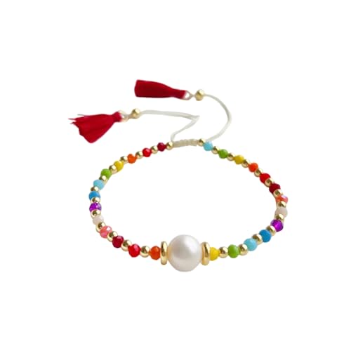 ZIAFRPN Boho Regenbogen Schwul Armband Schmuck für Frauen Schmuck Bunte Kristall Perlen Armbänder Sommer Quaste Pulseras Femme von ZIAFRPN