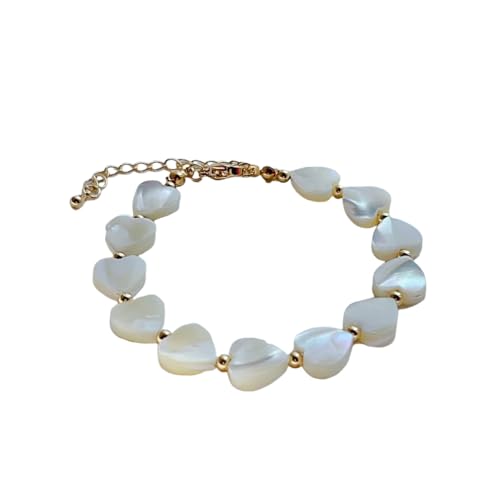 ZIAFRPN Deep Shell Herz Armbänder Luxus Schmuck Pulseras Vintage Armband für Frauen Geschenke von ZIAFRPN