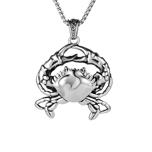 ZIAFRPN Design Ocean Series Krabben Anhänger Halskette Männer Frauen Modisch Detailliert Trendig Tierschmuck Geschenk Glückwunsch Geschenke von ZIAFRPN