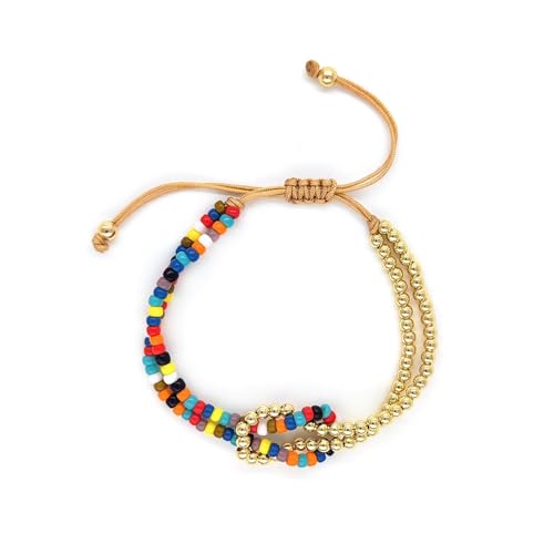 ZIAFRPN Doppelte Armbänder Boho Bunte Perlen Armband für Frauen Accessoires Handgemachte Perlen Pulseras Femme Schmuck von ZIAFRPN
