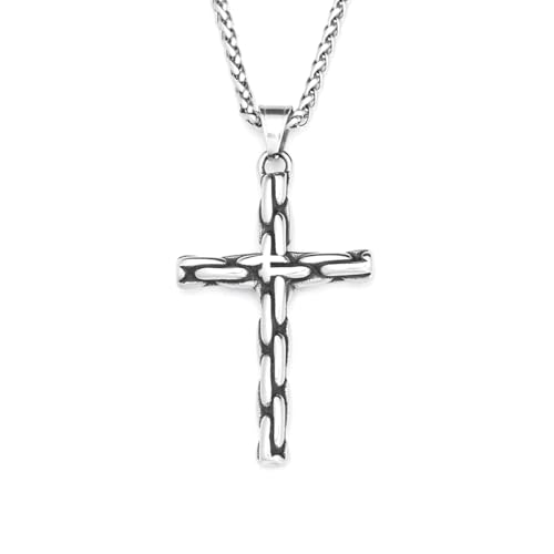 ZIAFRPN Einzigartige Vintage Kreative Kreuz Anhänger Halsketten Für Männer Gothic Hip Hop Kette Kettenkreuz Halskette Biker Schmuck Geschenk Glückwunsch Geschenke von ZIAFRPN