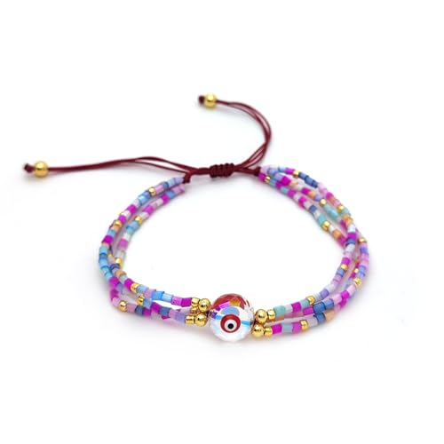 ZIAFRPN Evil Eye Armbänder für Frauen Miyuki Armband Multilayer Pulseras Femme Modeschmuck von ZIAFRPN