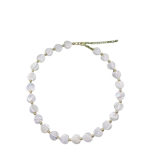 ZIAFRPN Herz Stern Perlenkette für Frauen Geschenke Perlmutt Choker Schmuck Hohe QualitätPerlenketten Halsketten von ZIAFRPN