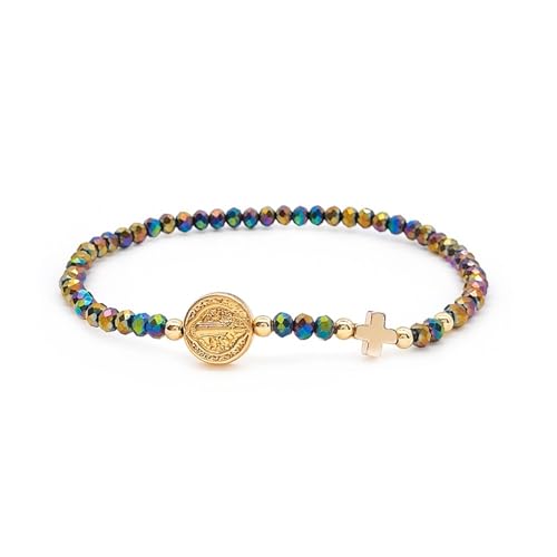 ZIAFRPN Kreuz Armband Stretch Schmuck Perlen Kristall Armbänder für Frauen Geschenk Pulseras von ZIAFRPN