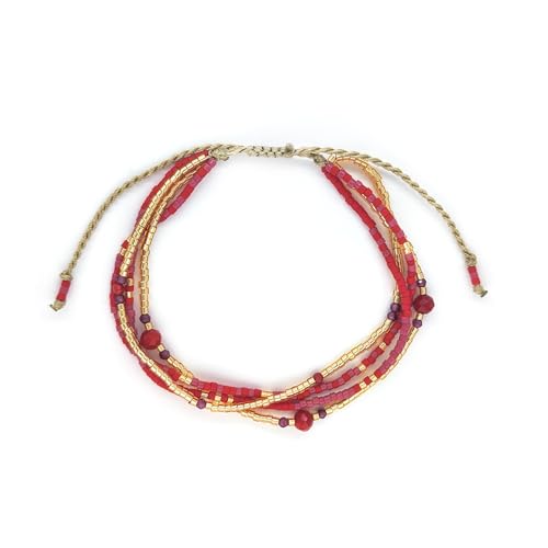 ZIAFRPN Mehrschichtiges Armband Schmuck Perlen Armbänder für Frauen Vintage Handgemachte Perlen Pulseras Femme von ZIAFRPN