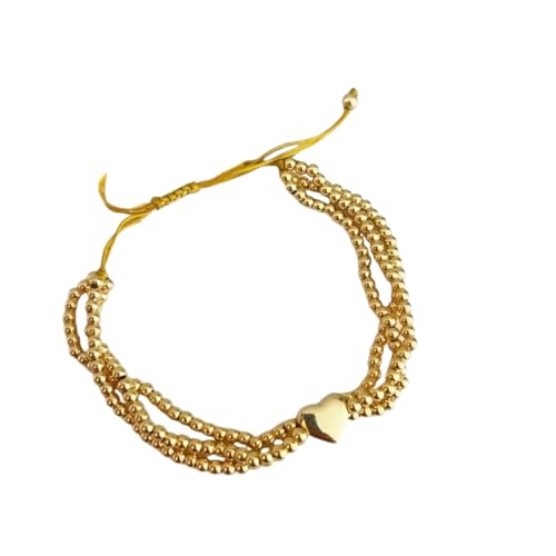 ZIAFRPN Mehrschichtiges Armband Wasserdichte Perlen Armbänder für Frauen Mode Herz Pulseras von ZIAFRPN