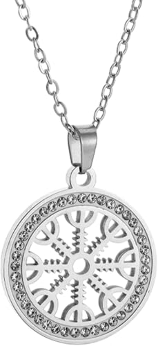 ZIAFRPN Micro Intarsien Zirkon Kompass Anhänger Reise Halskette Mode Party Schmuck Glückwunsch Geschenke von ZIAFRPN