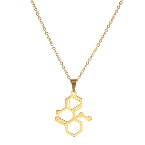 ZIAFRPN Mode Kreativ Chemisch Molekular Halskette Tide Männer Tide Frauen Team Building Kleine Geschenke Abschluss Saison Geschenke Schmuck von ZIAFRPN