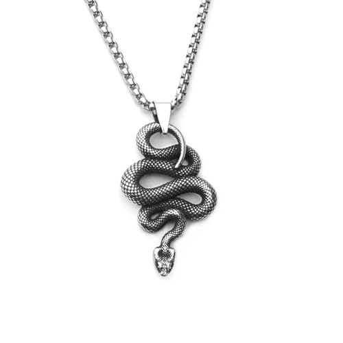 ZIAFRPN Mode Retro Gothic Schlange Anhänger Punk Tier Halskette für Männer Frauen Persönlichkeit Amulett Schmuck Geschenk Glückwunsch Geschenke von ZIAFRPN