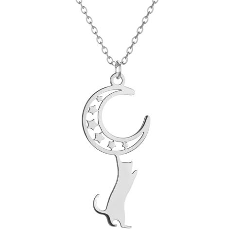 ZIAFRPN Niedliche Katze Stern Mond weibliches Tier Mädchen Geburtstagsgeschenk Schmuck von ZIAFRPN