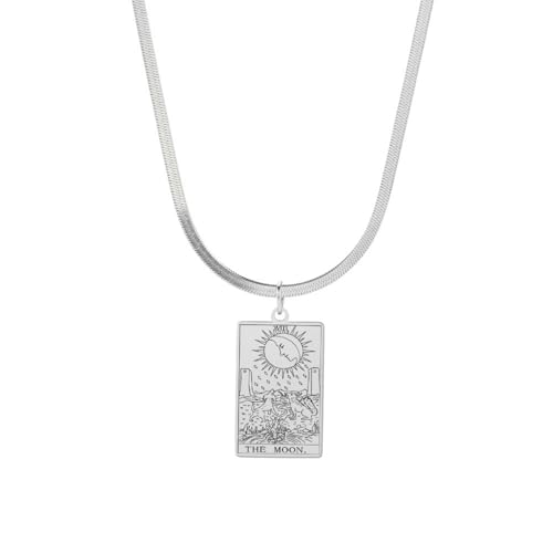 ZIAFRPN Ornament kleine Tarot Mond Mond Schlange Knochen Kette Modischer Schmuck von ZIAFRPN