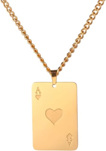 ZIAFRPN Quadratische Karte Spielkarte A der Herzen Männer einfache Mode Paare Glück Schmuck von ZIAFRPN