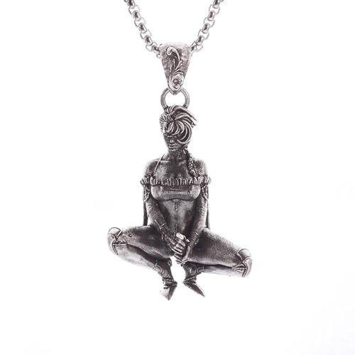 ZIAFRPN Retro Punk Göttin Krieger Anhänger Halskette Personalisiert Männer Frauen Hip Hop Schmuck Einzigartiges Geburtstagsgeschenk Glückwunsch Geschenke von ZIAFRPN