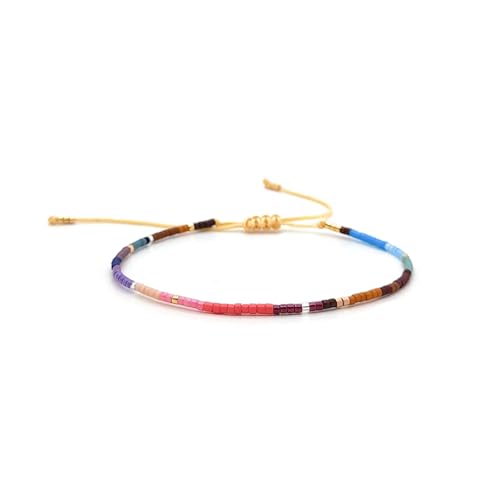 ZIAFRPN Rocaille-Perlen-Armband verstellbarer stapelbarer Boho-Schmuck für Frauen Y2K Sommer Strand dünne Armbänder Geschenke für ihre Mädchen von ZIAFRPN