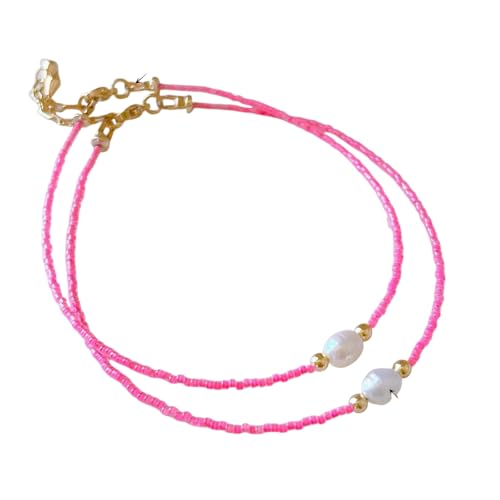 ZIAFRPN Romantische rosa dünne Perlenarmbänder Perle zierliches Armband für Frauen Schmuck Geschenk Simpls Pulseras Mujer von ZIAFRPN