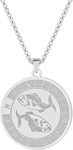 ZIAFRPN Sternzeichen Fische 12 Sternzeichen Medaillon Modischer Schmuck von ZIAFRPN