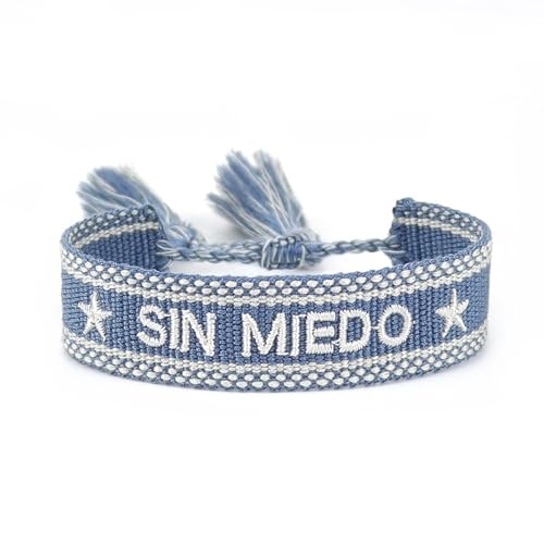 ZIAFRPN Verstellbare spanische gewebte Freundschaftsarmbänder für Frauen Vintage geflochtene Armreifen Stickerei Quaste Armbänder Schmuck von ZIAFRPN