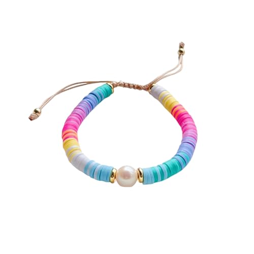 ZIAFRPN Y2k Schmuck Boho Sommer Bunte Scheibe Armband Perlenarmbänder für Mädchen Geschenk für Frauen Pulseras Femme von ZIAFRPN