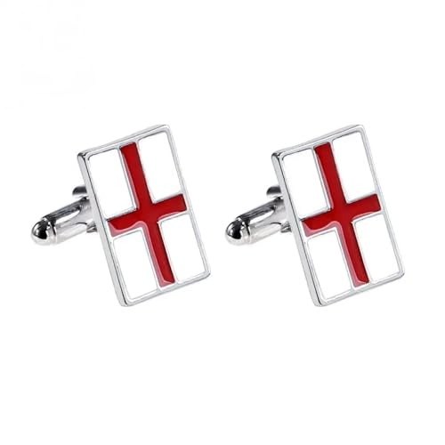 Zhijia England Flagge Manschettenknöpfe für Männer Manschettenknöpfe Knopf Business Manschettenknöpfe Französisches Hemd Manschettenknöpfe für das Vereinigte Königreich von ZIAFRPN