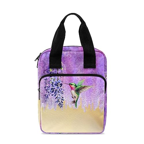 ZIATUBLES Bibelhüllen für Damen und Herren, Bibelhülle, Tragetasche, Bibeltasche, Bibeltasche, Bibeltasche, Kinder-Bibelhülle, Kolibri Lila Floral, Einheitsgröße von ZIATUBLES