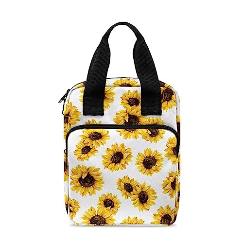 ZIATUBLES Bibelhüllen für Damen und Herren, Bibelhülle, Tragetasche, Bibeltasche, Bibeltasche, Bibeltasche, Kinder-Bibelhülle, Sonnenblume Weiß, Einheitsgröße von ZIATUBLES