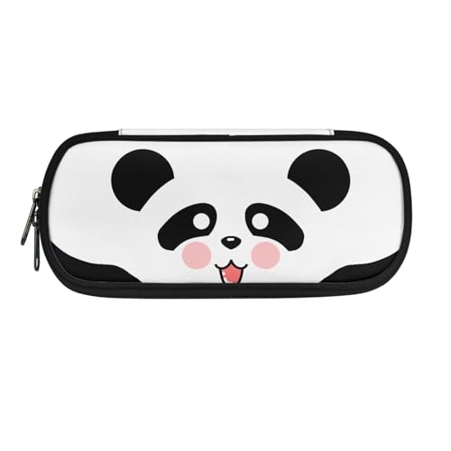 ZIATUBLES Federmäppchen mit Reißverschluss, Stiftehalter, Schreibwaren-Organizer für Schule, Büro, Cartoon Panda, Einheitsgröße, Federmäppchen von ZIATUBLES