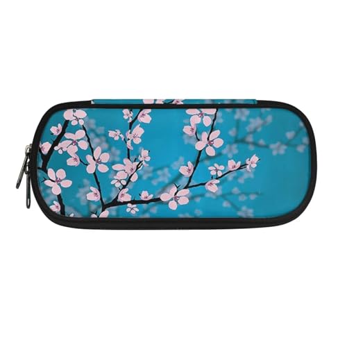 ZIATUBLES Federmäppchen mit doppeltem Reißverschluss, Federmäppchen, geräumiger Stifthalter, Tasche mit mehreren Schlitzen, Schreibwaren für Schule, Büro, Cherry Blossom, Einheitsgröße, Federmäppchen von ZIATUBLES