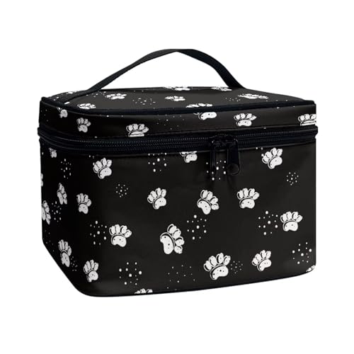 ZIATUBLES Kosmetiktasche für Damen, großes Fassungsvermögen, Make-up-Pack, Hautpflege-Halter, Kulturbeutel für Urlaub, Outdoor-Aktivitäten, Hunde- und Katzenpfote, Einheitsgröße von ZIATUBLES