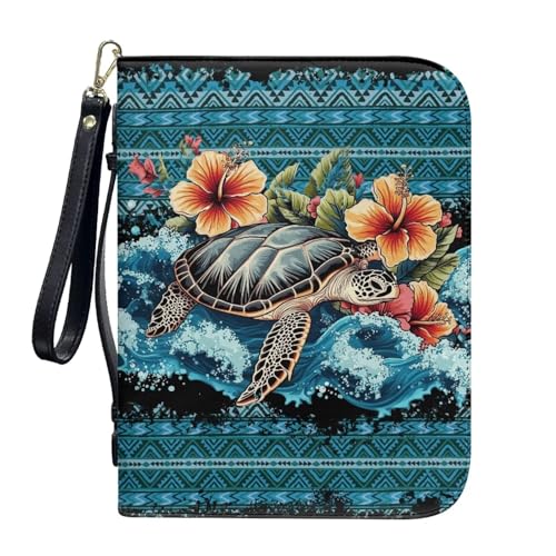 ZIATUBLES Kunstleder-Bibelhülle, Kirche, Bibeltasche, Buch-Organizer, Halter für Gebet, christlich, L-2XL, Azteken-Hibiskusblüten-Schildkröte, XXL ZIATUBLES Kunstleder-Bibelhülle, Kirche, Bibeltasche, Buch-Organizer, Halter für Gebet, christlich, L-2XL, Azteken-Hibiskusblüten-Schildkröte, XXL von ZIATUBLES